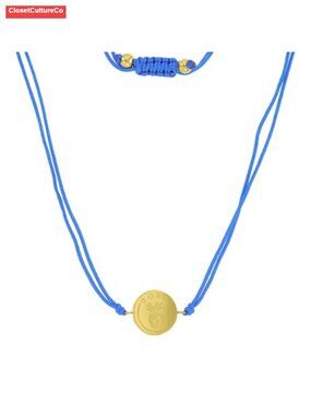 Waterproof Adjustable Cord Necklace Platinum Gold Plated Stainless Steel Pendant